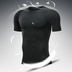 Mens Compression Running T Shirt Quick Dry Fitness Short Sleeve For Training And Jogging Gym Sportswear
