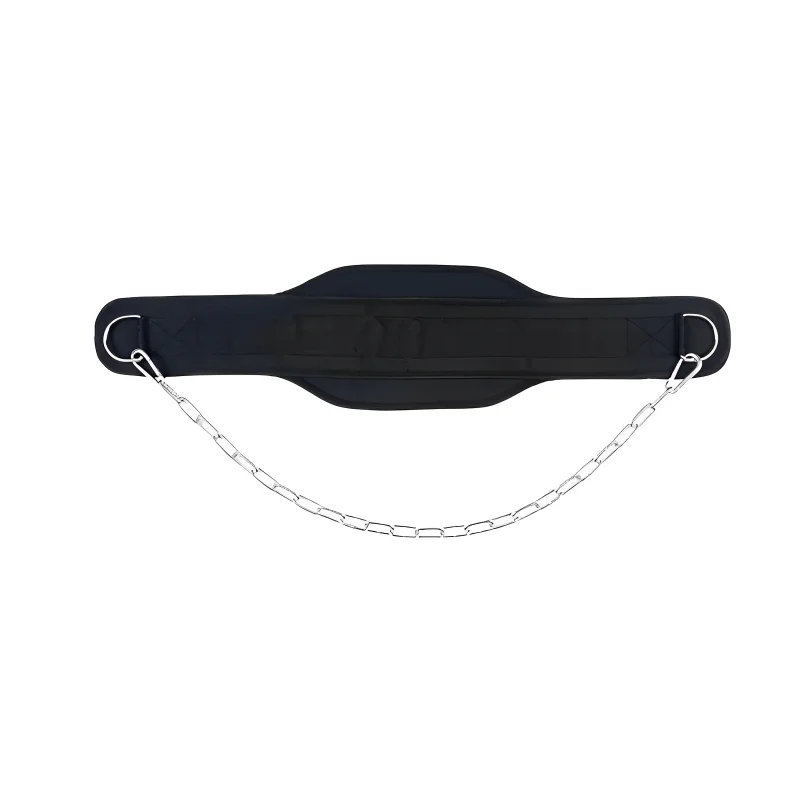 Weight Lifting Back Gym With Chain For Fitness Bodybuilding Pull Up Strength Training Load Waist Strap Thicken Belt Barbell