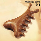 Multifunctional Meridian Wooden Massage Head Health Comb Guasha Point Comb Sandalwood Large Wide Tooth