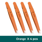 Colorful Stainless Steel Eyebrow Tweezer With Slanted Tips For Brows And Fine Facial Hair Removal