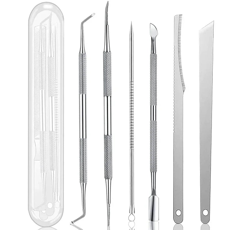 Premium Foot Care Kit 8Pcs Callus Remover File Dead Skin Shaver Cuticle Pusher Pedicure Tool for Hard Tough Skin Beauty Health