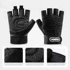 Outdoor Sport Gloves Half Finger Wrist Guard For Men And Women Breathable Mesh Back Palm Microfiber Non Slip Washable