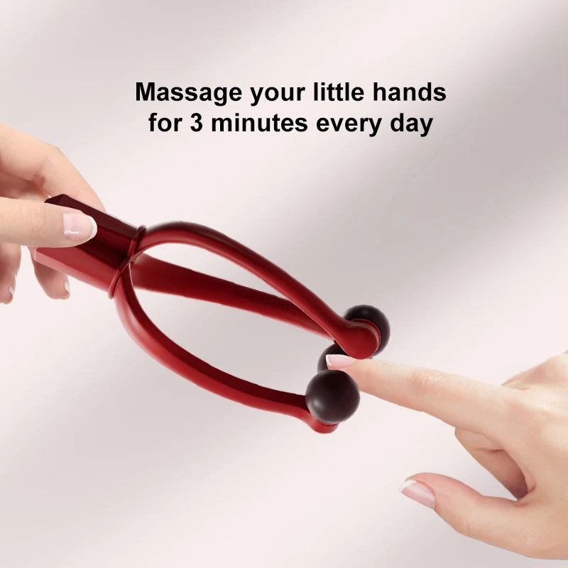 Finger Massager Rubber Roller Hand Blood Circulation Stress Relief Tool Silicone Massager Portable Steel Ball Health Care Tools