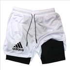 Men's Compression Shorts for Gym and Running Two-In-One Mesh Breathable Quick-Dry Training Shorts