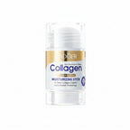 Collagen moisturizing stick with packaging and dimensions on a white background