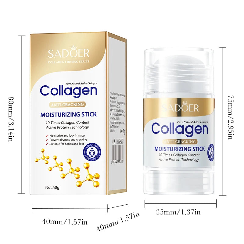 Collagen Hand & Foot Cream Stick Moisturizing Anti Cracking Whitening Anti Wrinkles Anti-Aging Hands Skin Care Products