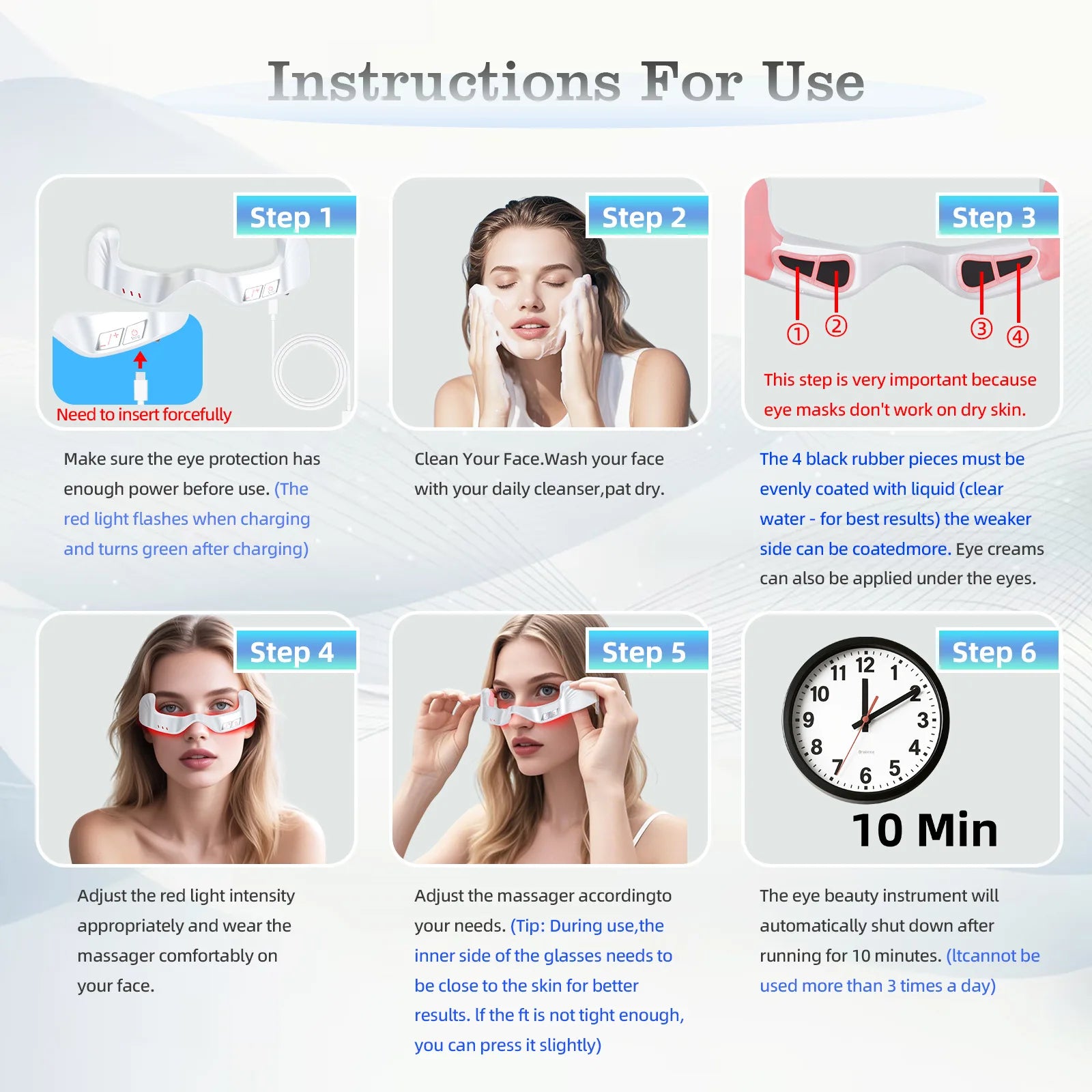2025/Custom Logo  Eye Massage Led 3D Eye Massage Red Light Therapy Eye Mask