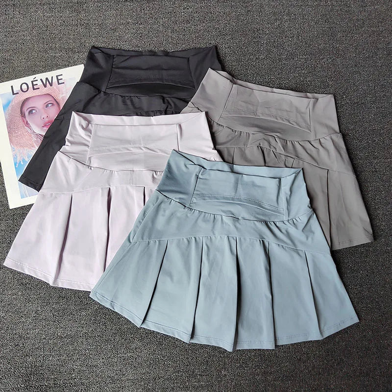 Summer High Waist Sports Short Skirt Lined Shorts Fitness Yoga Quick Dry Running Sport Skirts Tennis Skirt Golf Wear for Women
