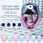 LED color light charging mask with text on a gray background