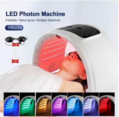 7 Colors LED Photon Machine With Nano Spray Skin Moisturizing Face&Body Mask Salon SPA Home Use Skin Rejuvenation Acne Skin Care