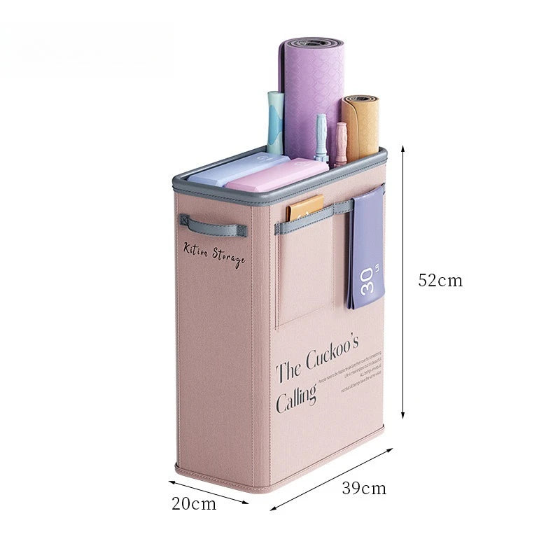 Yoga Storage Bin for Sports Gear Organizer Foldable Clutter Large-Capacity Home Organizer for Fitness Equipment & Accessories
