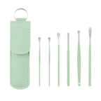 6Pcs Earwax Removal Tool Set – Stainless Steel Spiral Earpick & Ear Curette Cleaner Kit
