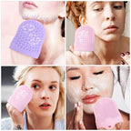 1pcs Cleansing Massage Finger Cots Facial Brush Silicone Skin Care Deep Cleaning Handhold Silica Gel Women Beauty Health