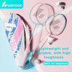 2 Rackets Badminton Set For Beginners With 3 Nylon Shuttlecocks And Carry Bag Lightweight Aluminum Alloy