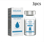 Eelhoe hyaluronic acid face serum packaging with a vial on a white background