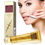 TCM Scar and Acne Mark Removal Gel Ointment with packaging and a woman applying it.