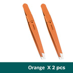 Colorful Stainless Steel Eyebrow Tweezer With Slanted Tips For Brows And Fine Facial Hair Removal