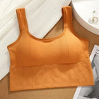 Breathable Anti Sweat Sports Bra For Women Seamless Yoga Top Push Up Gym Crop Top Shockproof Workout Bra