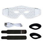 LED Red Light Therapy Eye Mask 630nm 850nm Infrared Device for Dark Circles Fine Lines Eye Bags 5 Modes Rechargeable Home Travel