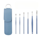 6Pcs Earwax Removal Tool Set – Stainless Steel Spiral Earpick & Ear Curette Cleaner Kit