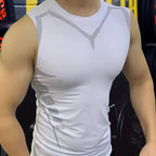 Mens Compression Tank Top Gym Shirt Sleeveless Quick Dry Sportswear Fitness Bodybuilding Vest Muscle Workout