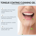 Tongue Cleaning Gel With Brush Fresh Mouth Eliminate Bad Breath Tongue Coating Removal Kit Oral Health Care 2in1 Tongue Cleaner