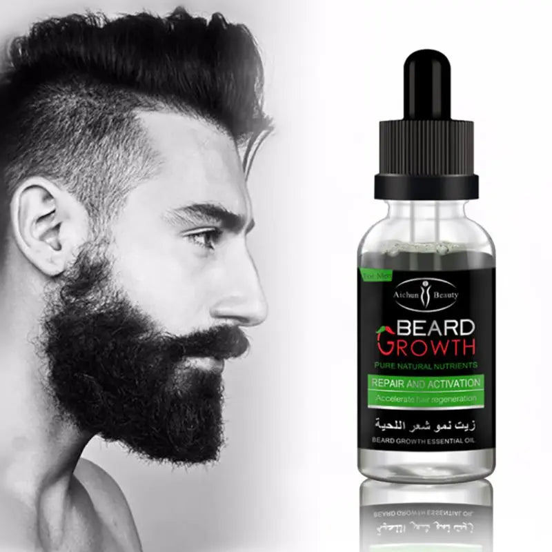 Natural Organic Men Beard Growth Oil Beard Wax balm  Products Leave-In for Groomed Beard Growth 30ml