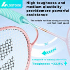 2 Rackets Badminton Set For Beginners With 3 Nylon Shuttlecocks And Carry Bag Lightweight Aluminum Alloy