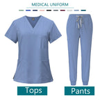 Health Services Medical Shirt Pants Sets Fashion Doctor Nurse Surgical Gown Professional Beauty Salon Scrub Medical spa Uniforms