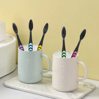 10 Pieces Packed Deep Cleaning Soft Bristle Bamboo Charcoal Black Hair Ultra-Fine Beauty Health Toothbrush  Oral Cleaning