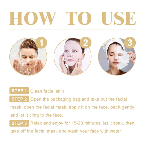 10PCS Collagen Facial Mask Skin Moisturizing SkinCare Cosmetics