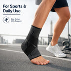 Ankle Support Brace With Adjustable Wrap Breathable Knit Compression Sleeve For Sports Running Walking Fitness Daily