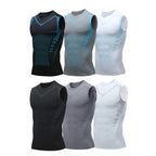 Mens Compression Tank Top Gym Shirt Sleeveless Quick Dry Sportswear Fitness Bodybuilding Vest Muscle Workout