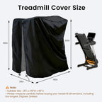 Folding Treadmill Cover Dustproof Waterproof Oxford Cloth Full Coverage Protector For Home Fitness Equipment
