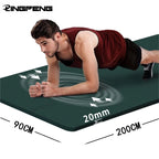 Thick NBR Yoga Mat With Anti Slip Surface Non Toxic For Exercise Pilates Gymnastics And Fitness Floor Work 15mm Or 20mm