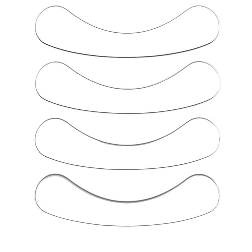 Set of four anti-wrinkle lip and smile line pads on a white background