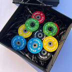 Gift Box Set Cute Fitness Dumbbell Keychain For Women Gym Bag Charm Mini Barbell Key Ring Motivational Workout Gift