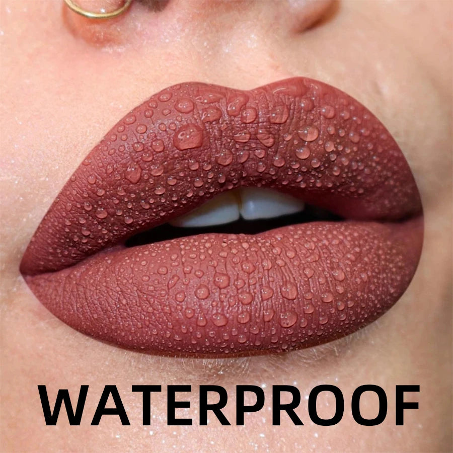 19 Colors Matte Velvet Liquid Lipstick – Waterproof Long-Lasting Lip Tint & Glaze