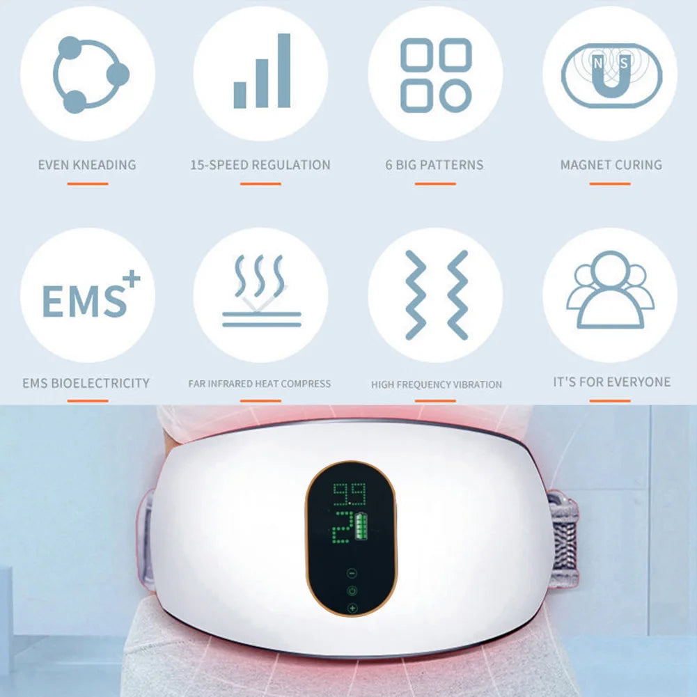 Electric Slimming Belt Fat Burning Beauty Health Machine Body Shaping Massager Abdominal Belly Slimming Massager for Home Use