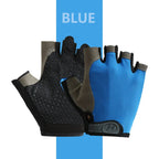 1 Pair Fingerless Gym Gloves For Men Women Breathable Anti Slip Training Gloves For Cycling Bicycle And Bodybuilding
