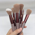 13Pcs Makeup Brush Set – Eyeshadow, Foundation & Blush Cosmetic Brushes with Travel Bag