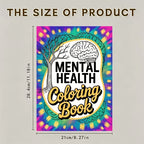 28‑Page Mental Health Coloring Book for Adults, Inspirational Mindfulness Line Art Tracing & Coloring Pages