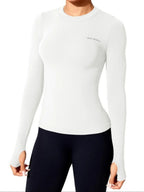 Women Long Sleeve Yoga Shirts Quick Dry Full Sleeve Fitness Top For Gym Running Soft Broadcloth Fabric