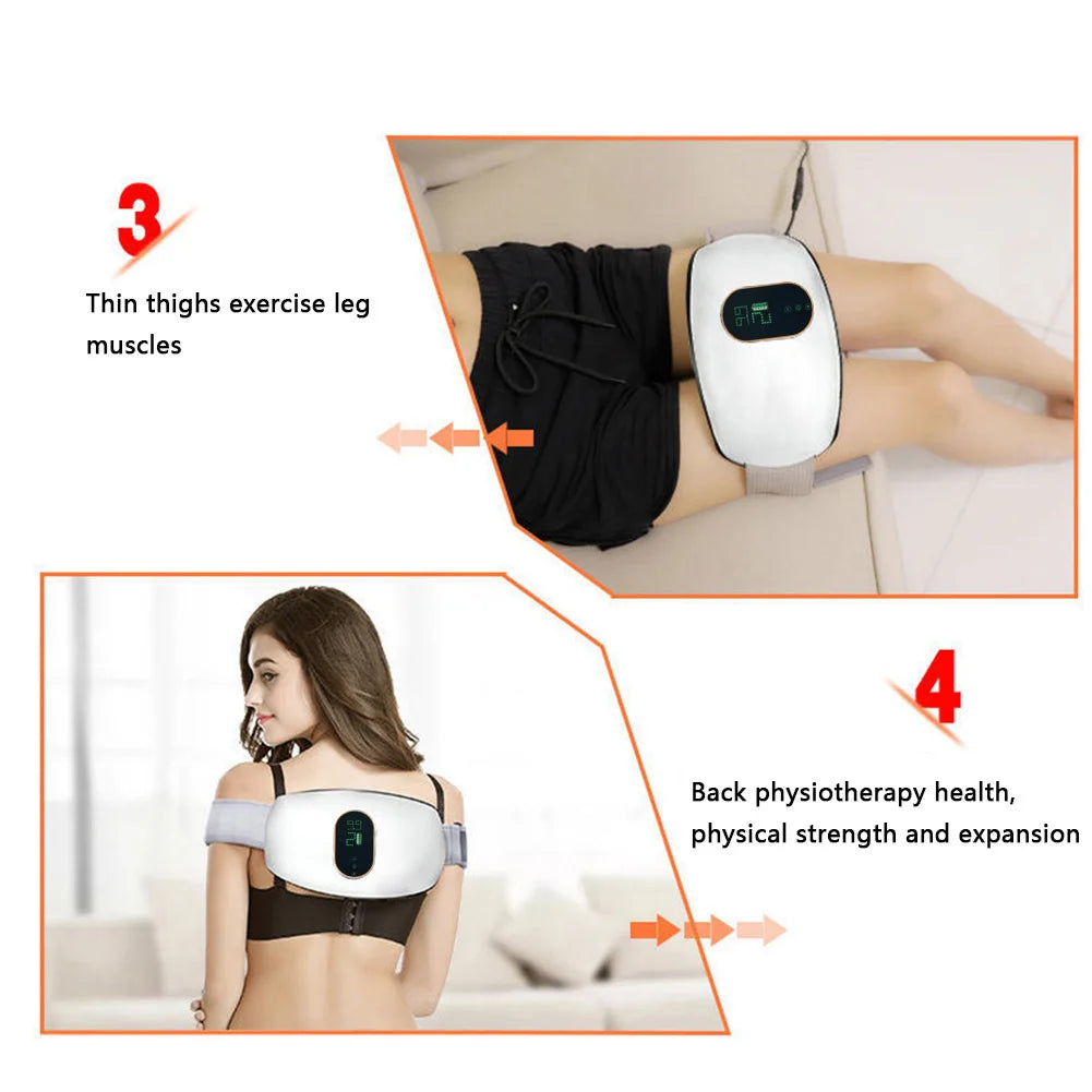 Electric Slimming Belt Fat Burning Beauty Health Machine Body Shaping Massager Abdominal Belly Slimming Massager for Home Use