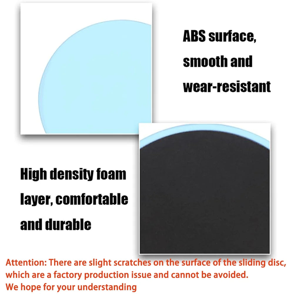 2 Pack Yoga Sliding Discs For Ab Core Training Full Body Workout Portable Foot Sliding Pads