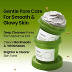 Skincare Products BEPLAIN Mung Bean Pore Serum,Deep Cleansing Foam,facial Pore Remover Clay Mask and Makeup Remover Oil