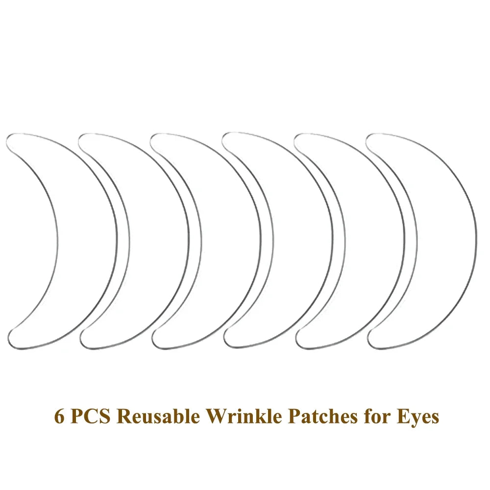 4Pcs Anti-Wrinkle Lip & Smile Line Pad Reusable Silicone Gel Anti-Aging Collagen Facial Lifting Patch Prevent Nasolabial Wrinkle