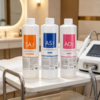 3PCS Skincare Deep Cleansing AS1 SA2 AO3 Water based Exfoliating Liquid Pore Shrinking Moisturizing Liquid Beauty Salon Facial