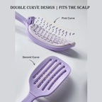 Fold Volumizing Hair Brush With Self Cleaning Styling Massage Acupoint Hair Spring Bone Air Cushion Comb For Beauty Health