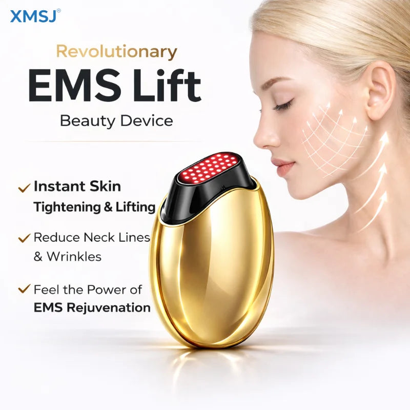 Facial Beauty Device EMS Anti-Aging Wrinkle Remover 2 Colors LED Skin Care Mini Radio Frequency Face Massager